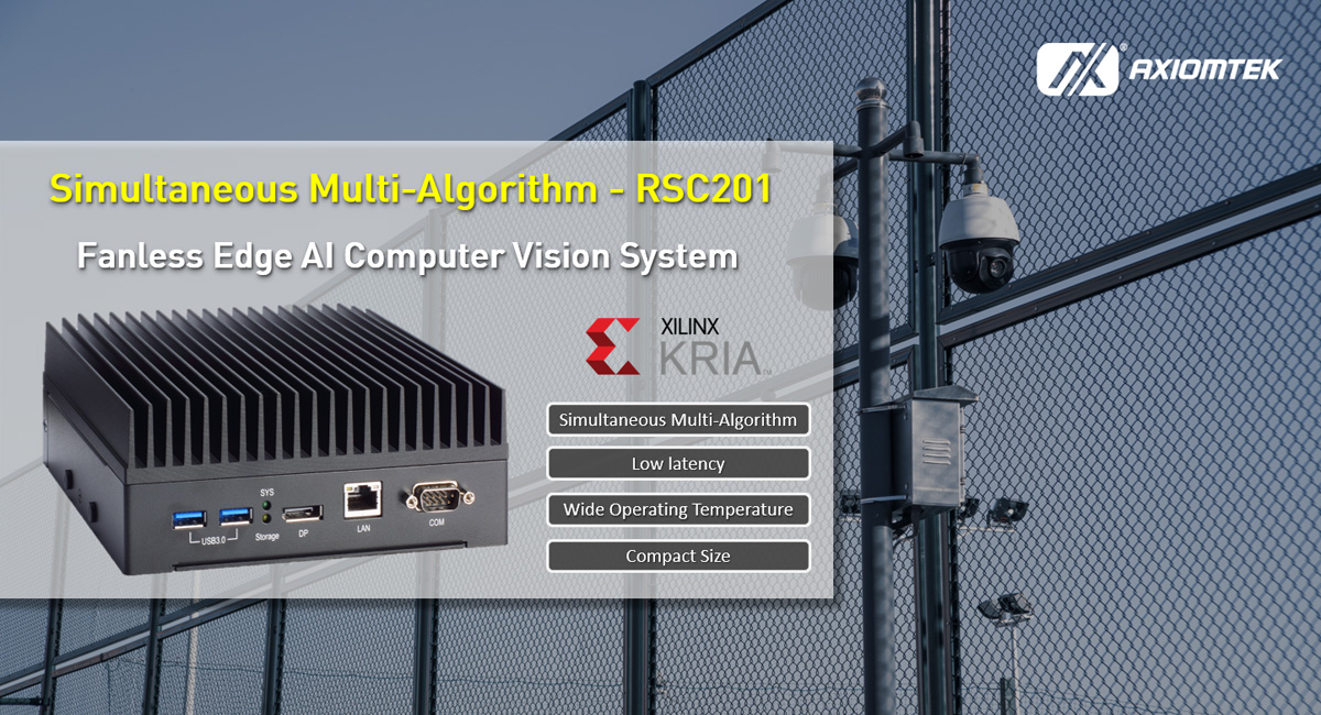 RSC201 Fanless Edge AI Computer Vision System with Xilinx Kria K26 SoM