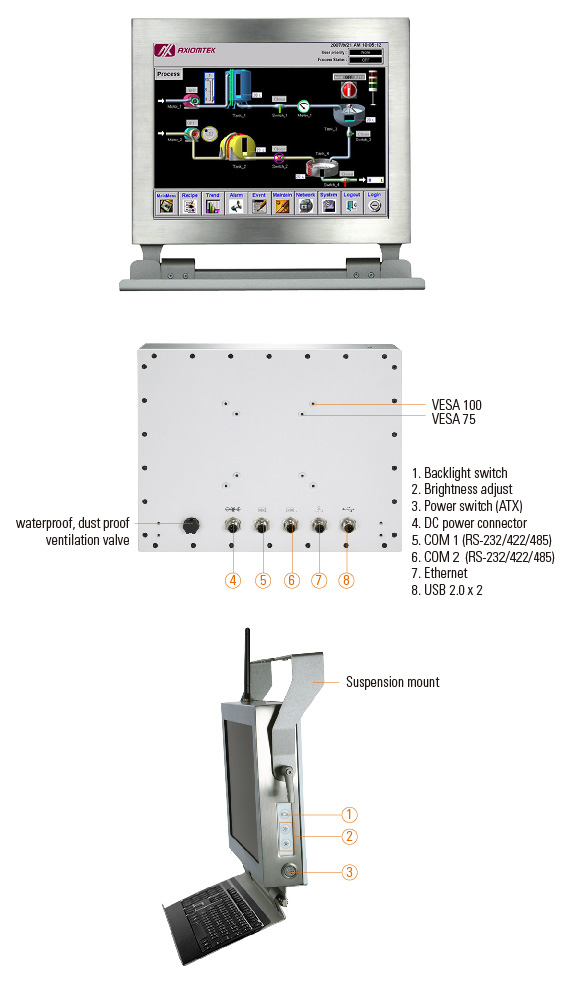 High Brightness Stainless Steel Touch Panel PC